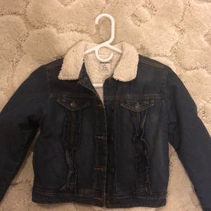 Ruffle denim jacket
